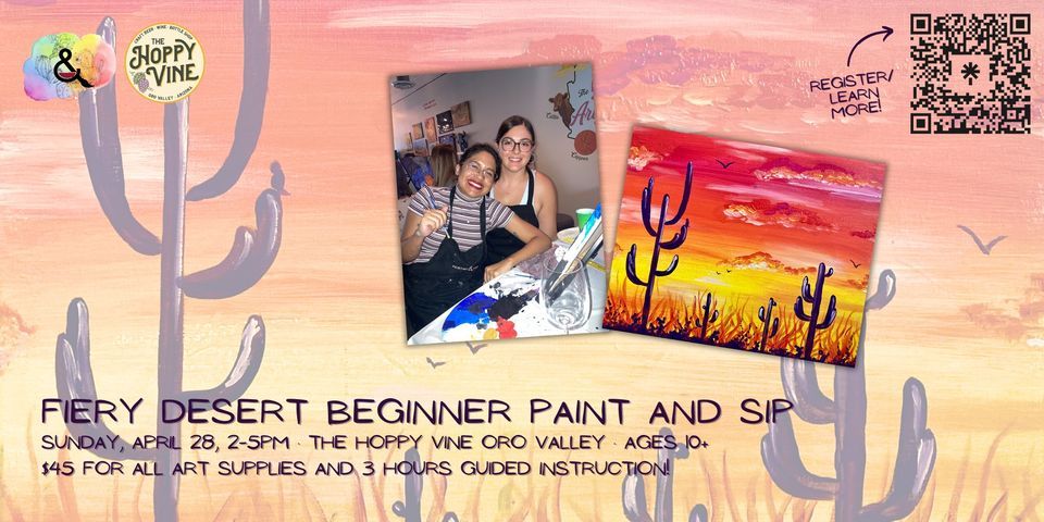 Brushes Up, Glasses Full: Join the Sip and Paint Fiesta at Hoppy Vine OV, Tucson