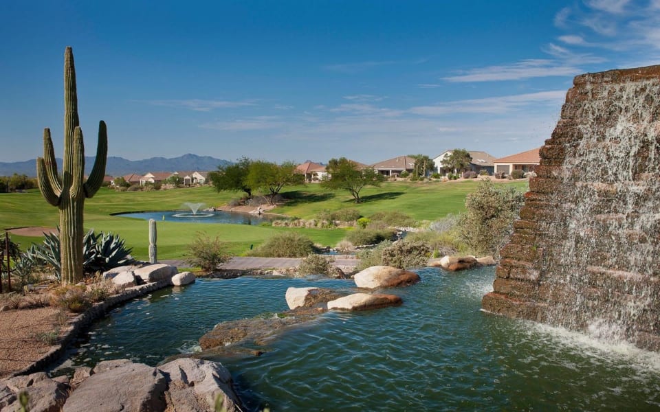 A panoramic snapshot capturing the essence of Oro Valley and Dove Mountain's top golf courses.