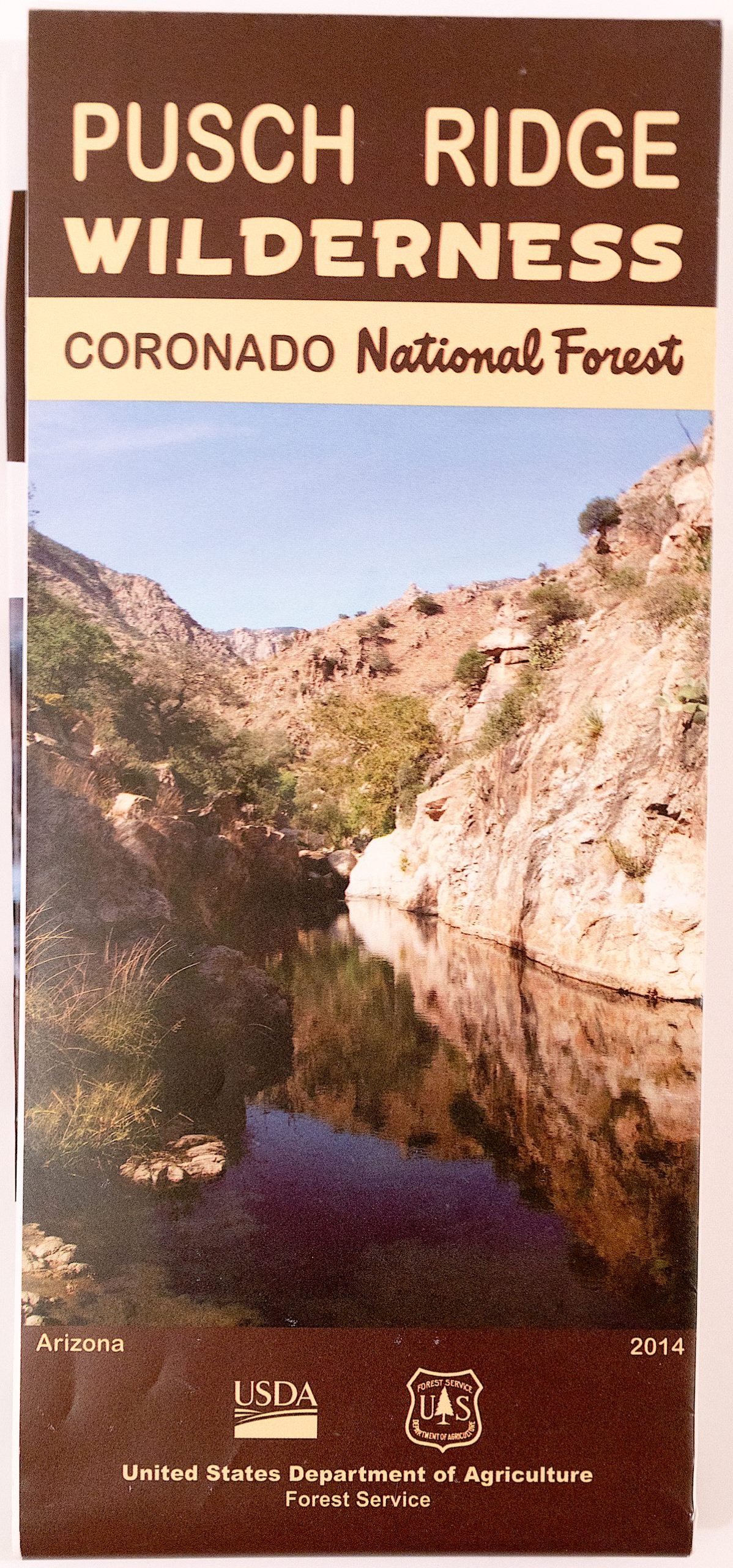 Forest Service map detailing the diverse habitats and biodiversity within Pusch Ridge Wilderness.